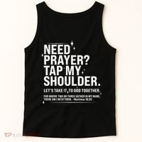 Need Prayer Tap My Shoulder Matthew 18:20 Front And Back Tank Top thumb 5
