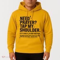 Need Prayer Tap My Shoulder Matthew 18:20 Front And Back Hoodie thumb 2