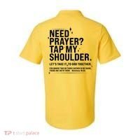 Need Prayer Tap My Shoulder Matthew 18:20 Front And Back Polo thumb 1