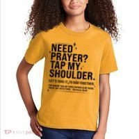 Need Prayer Tap My Shoulder Matthew 18:20 Front And Back Kids T-Shirt thumb 2