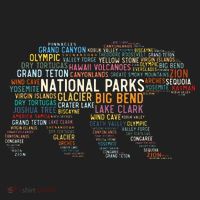 National Parks Usa List Word Cloud Bear Camping & Hiking Beanie thumb 2