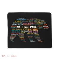 National Parks Usa List Word Cloud Bear Camping & Hiking Mousepad thumb 0