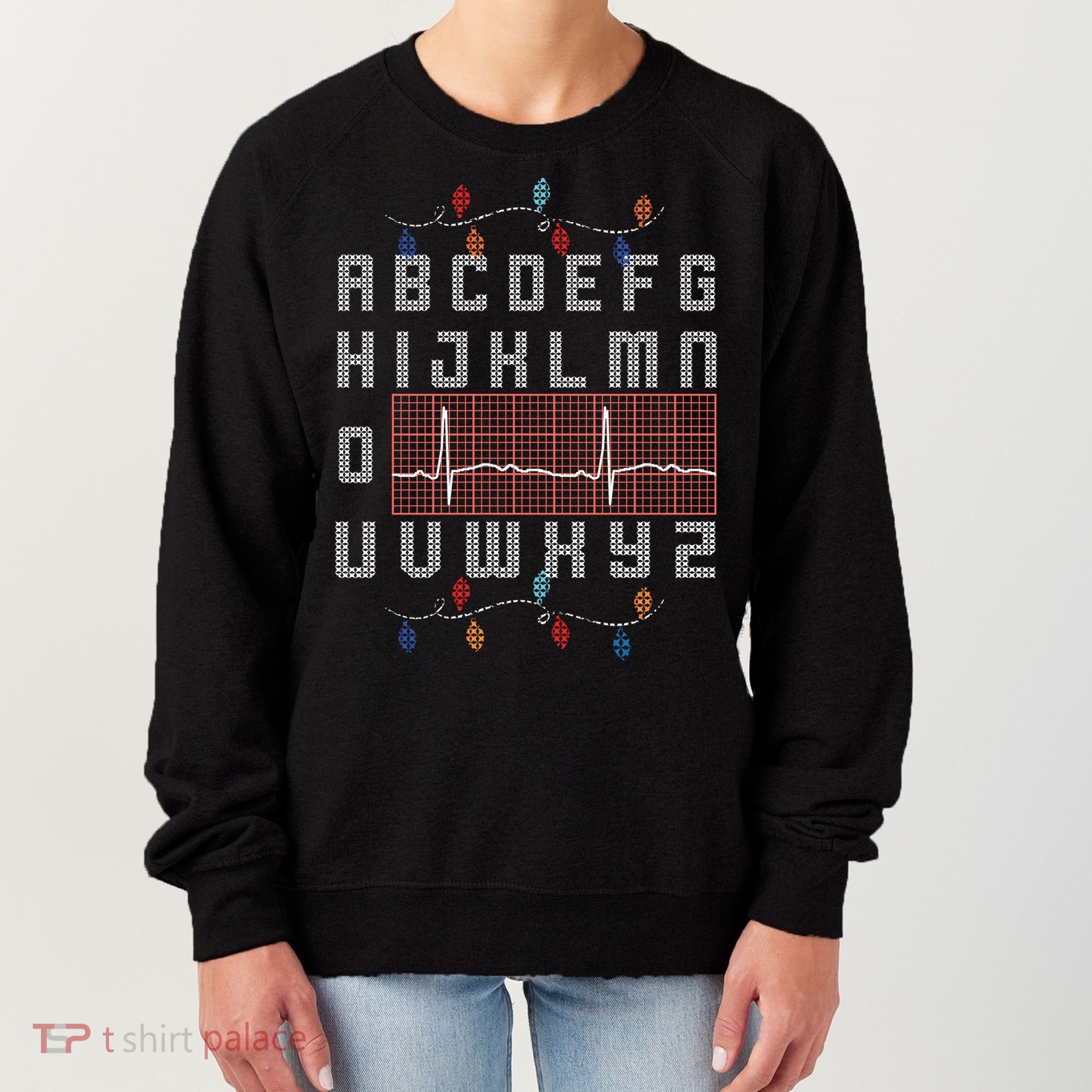 Nurse Pqrst Ugly Christmas Sweater Style Alphabet Abc Meaningful Gift Women's Sweatshirt