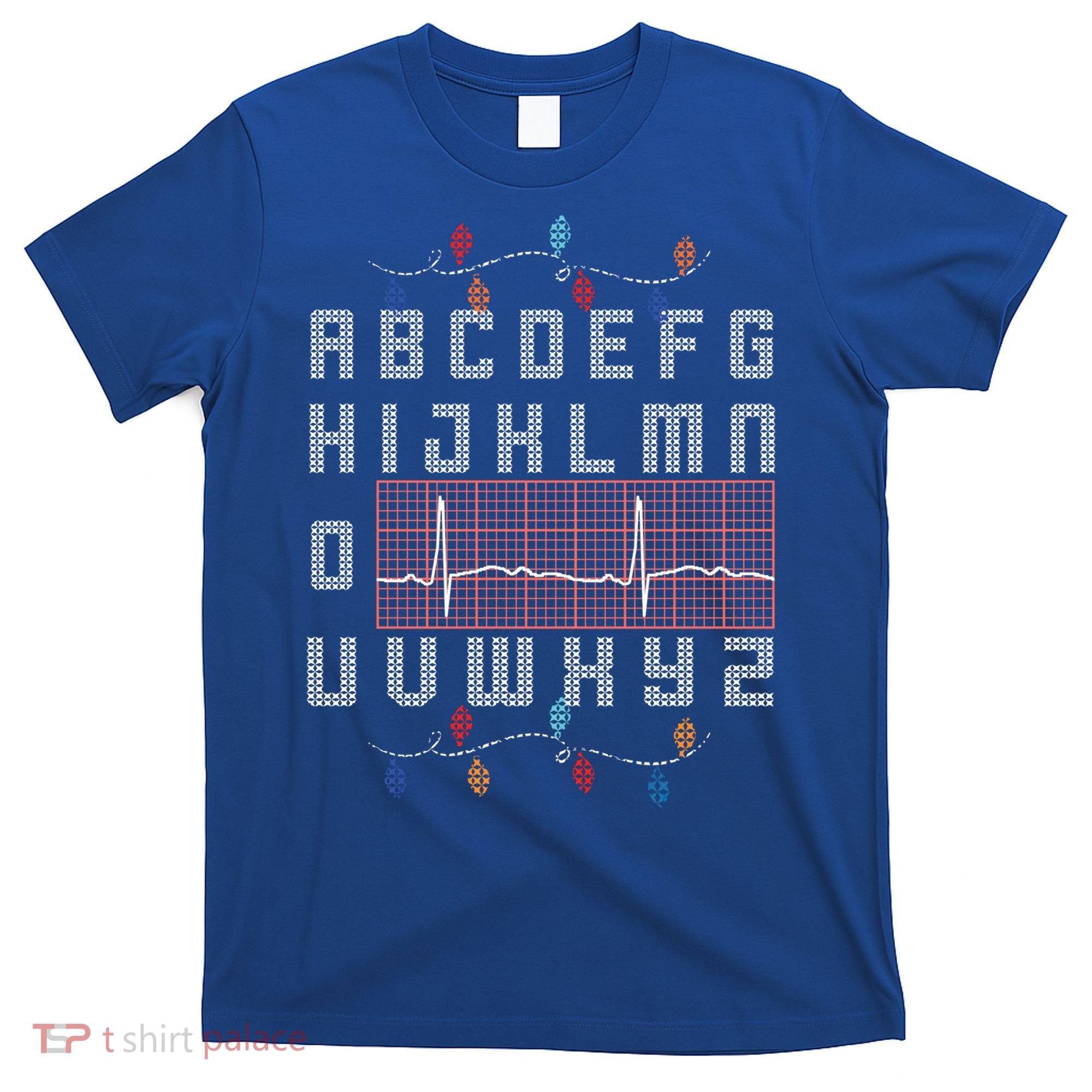 Nurse Pqrst Ugly Christmas Sweater Style Alphabet Abc Meaningful Gift T-Shirt
