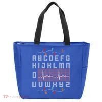 Nurse Pqrst Ugly Christmas Sweater Style Alphabet Abc Meaningful Gift Tote Bag thumb 0