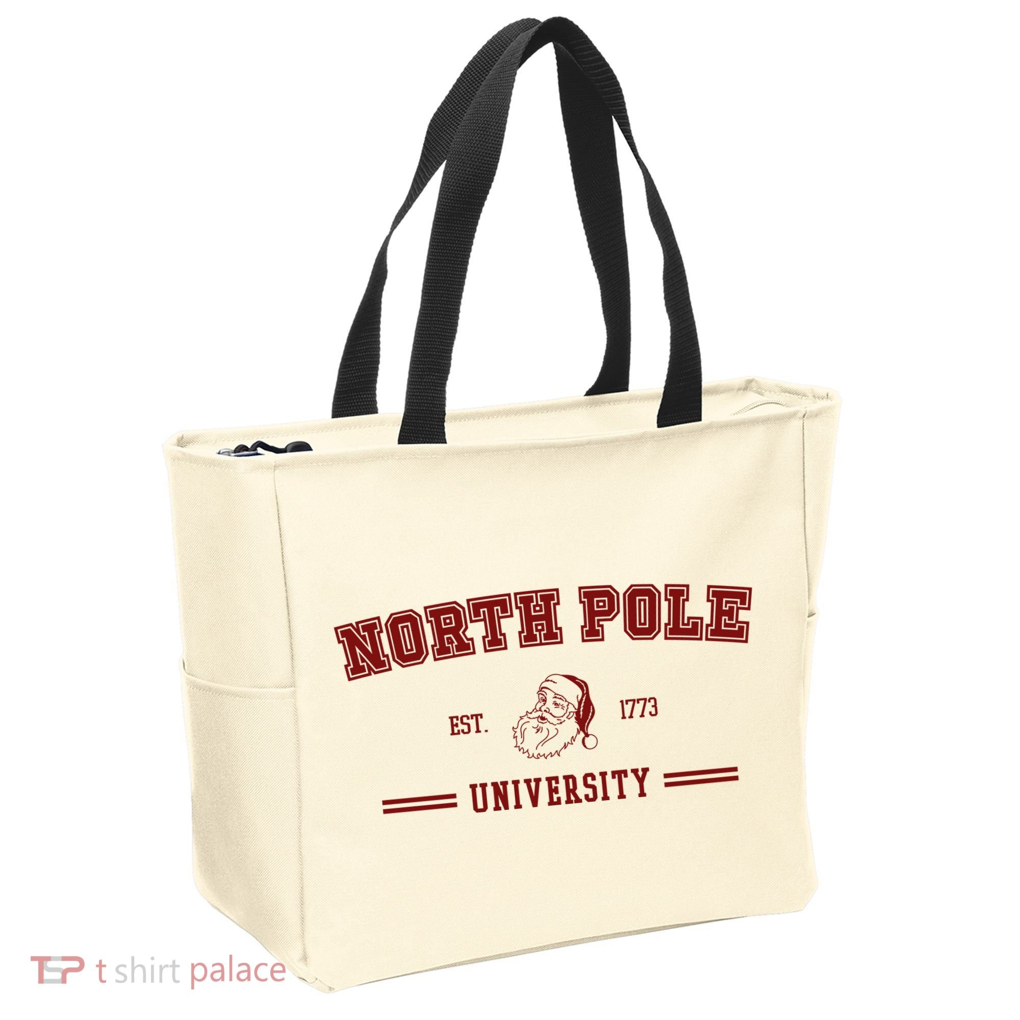 North Pole University Est 1773 Christmas Tote Bag