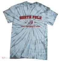 North Pole University Est 1773 Christmas Tie-Dye T-Shirt thumb 0