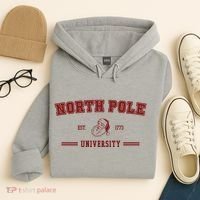 North Pole University Est 1773 Christmas Hoodie thumb 4
