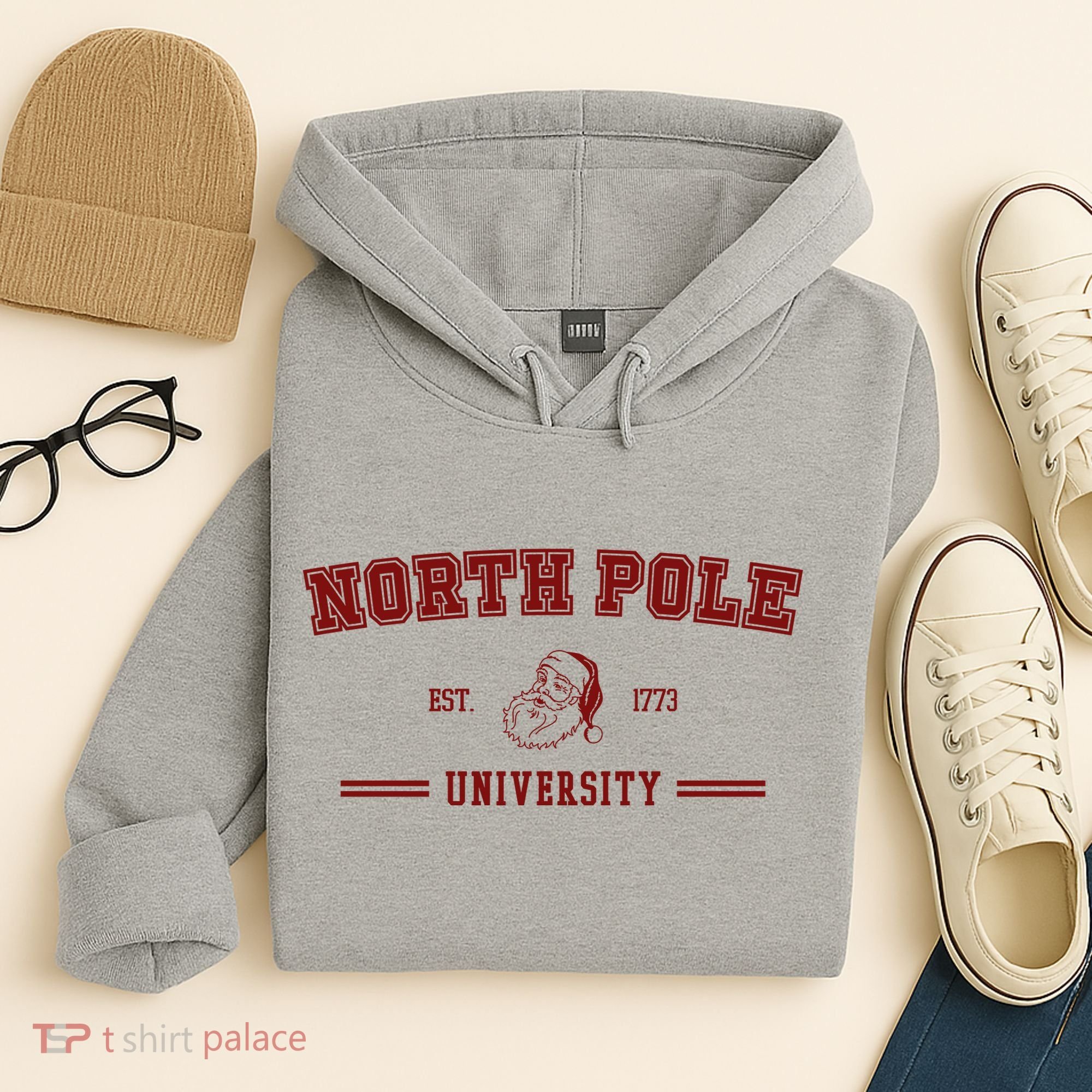 North Pole University Est 1773 Christmas Hoodie