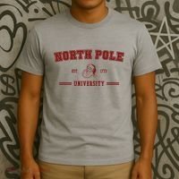 North Pole University Est 1773 Christmas T-Shirt thumb 3