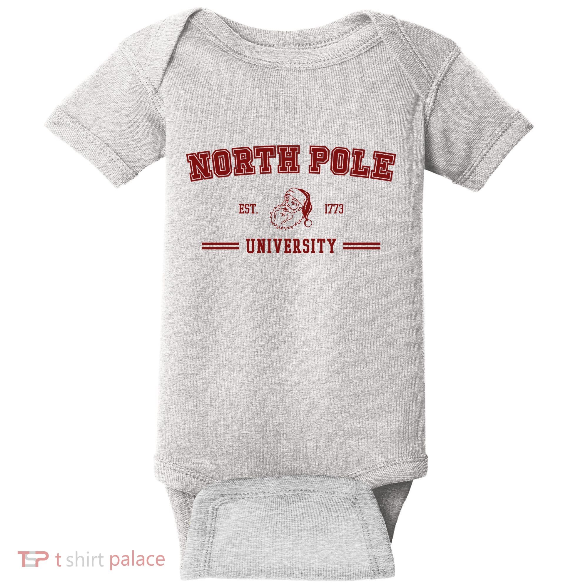 North Pole University Est 1773 Christmas Baby Bodysuit