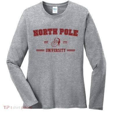 North Pole University Est 1773 Christmas Women's Long Sleeve Shirt