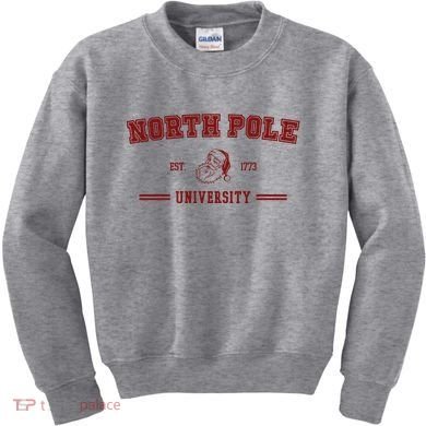 North Pole University Est 1773 Christmas Kids Sweatshirt