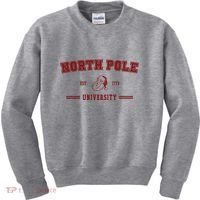 North Pole University Est 1773 Christmas Kids Sweatshirt thumb 0