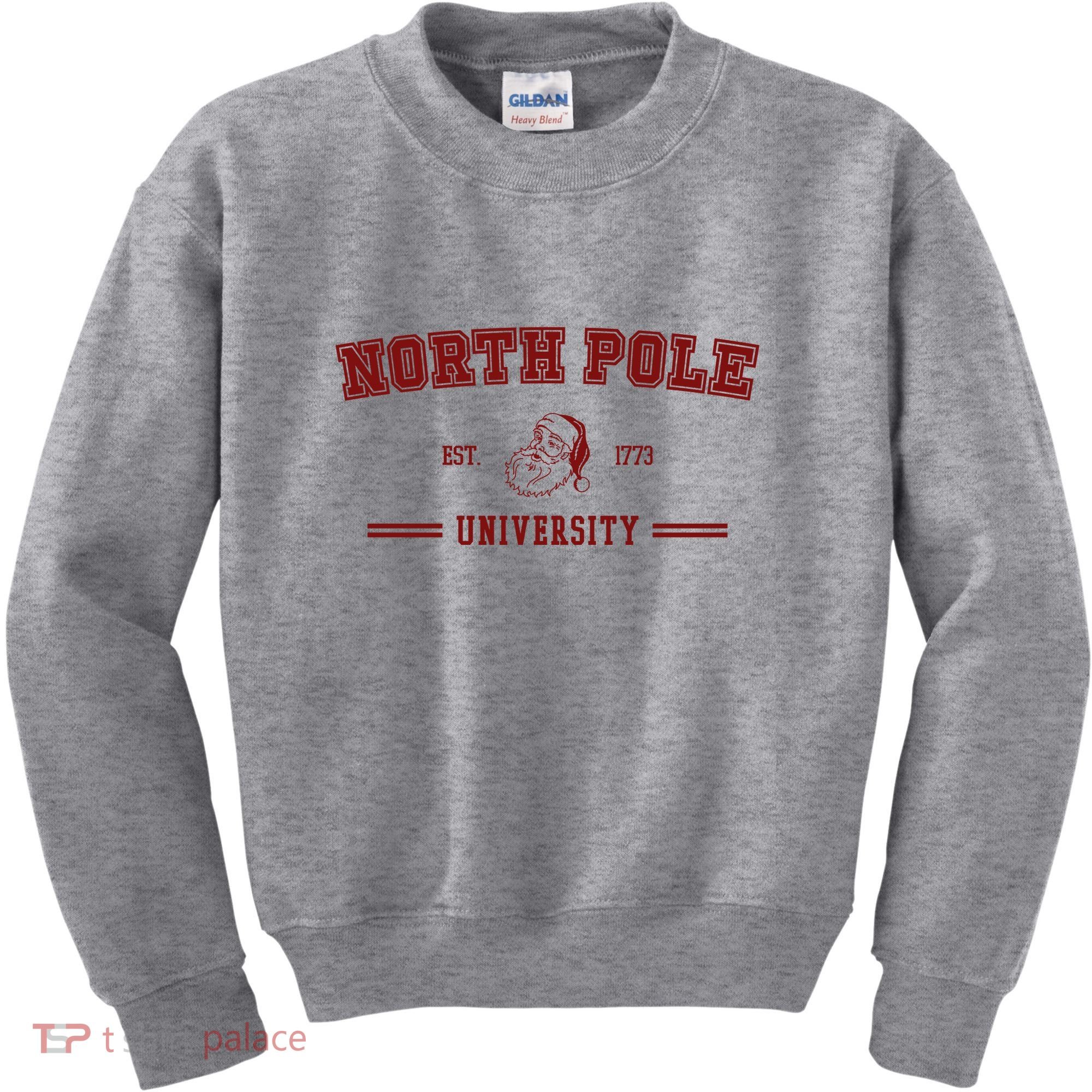 North Pole University Est 1773 Christmas Kids Sweatshirt