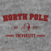 North Pole University Est 1773 Christmas Kids Sweatshirt thumb 2