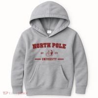 North Pole University Est 1773 Christmas Kids Hoodie thumb 0