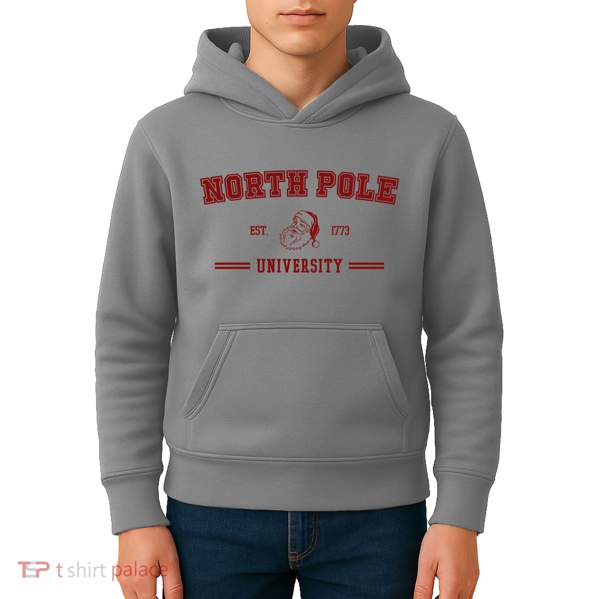 North Pole University Est 1773 Christmas Kids Hoodie