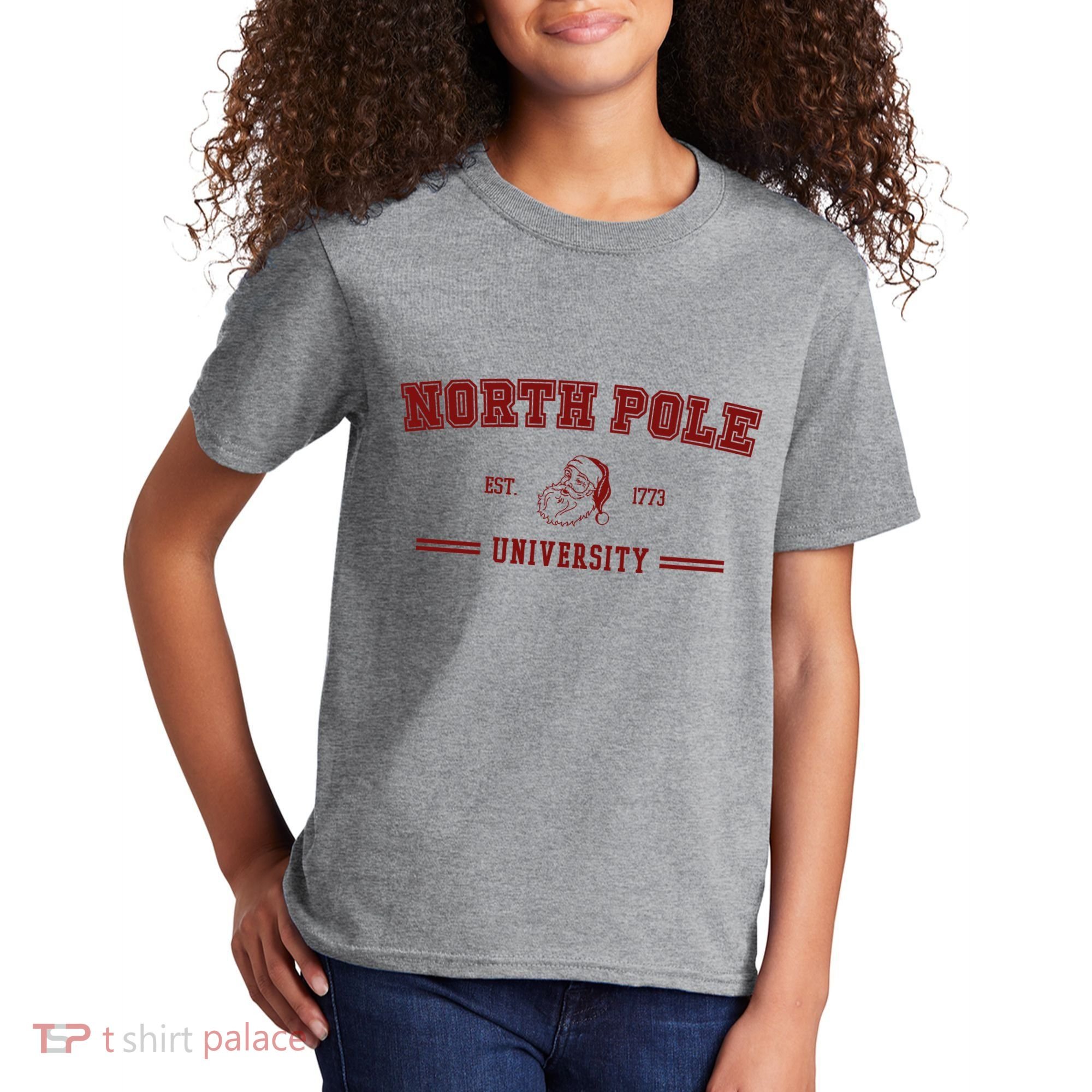 North Pole University Est 1773 Christmas Kids T-Shirt