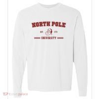 North Pole University Est 1773 Christmas Comfort Colors Heavyweight Long Sleeve T-Shirt thumb 0