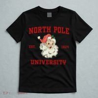North Pole University Santa Claus Christmas College Funny T-Shirt thumb 5