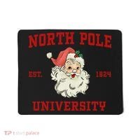 North Pole University Santa Claus Christmas College Funny Mousepad thumb 0