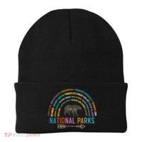National Parks USA List Word Cloud Bear Camping Beanie thumb 0