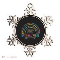 National Parks USA List Word Cloud Bear Camping Ornament thumb 0