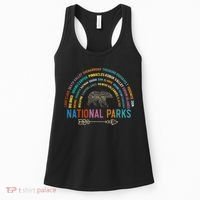 National Parks USA List Word Cloud Bear Camping Women's Tank Top thumb 0