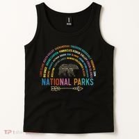 National Parks USA List Word Cloud Bear Camping Tank Top thumb 2