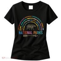 National Parks USA List Word Cloud Bear Camping Women's T-Shirt thumb 0