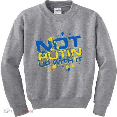 Not Putin Up With It Ukraine Kids Sweatshirt