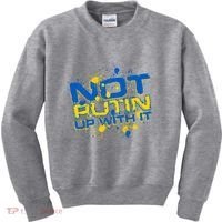 Not Putin Up With It Ukraine Kids Sweatshirt thumb 0