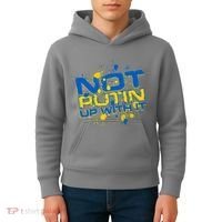 Not Putin Up With It Ukraine Kids Hoodie thumb 4