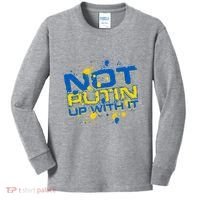 Not Putin Up With It Ukraine Kids Long Sleeve Shirt thumb 0