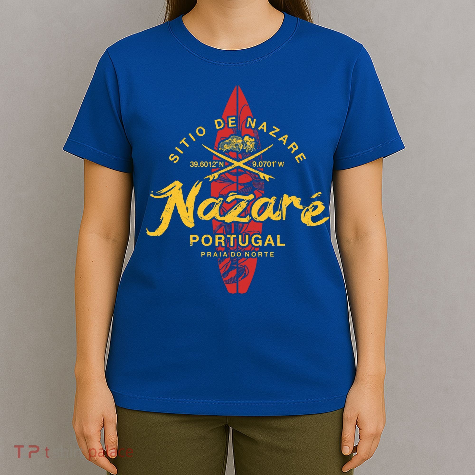 Nazare Portugal Vintage Surfing Gift T-Shirt