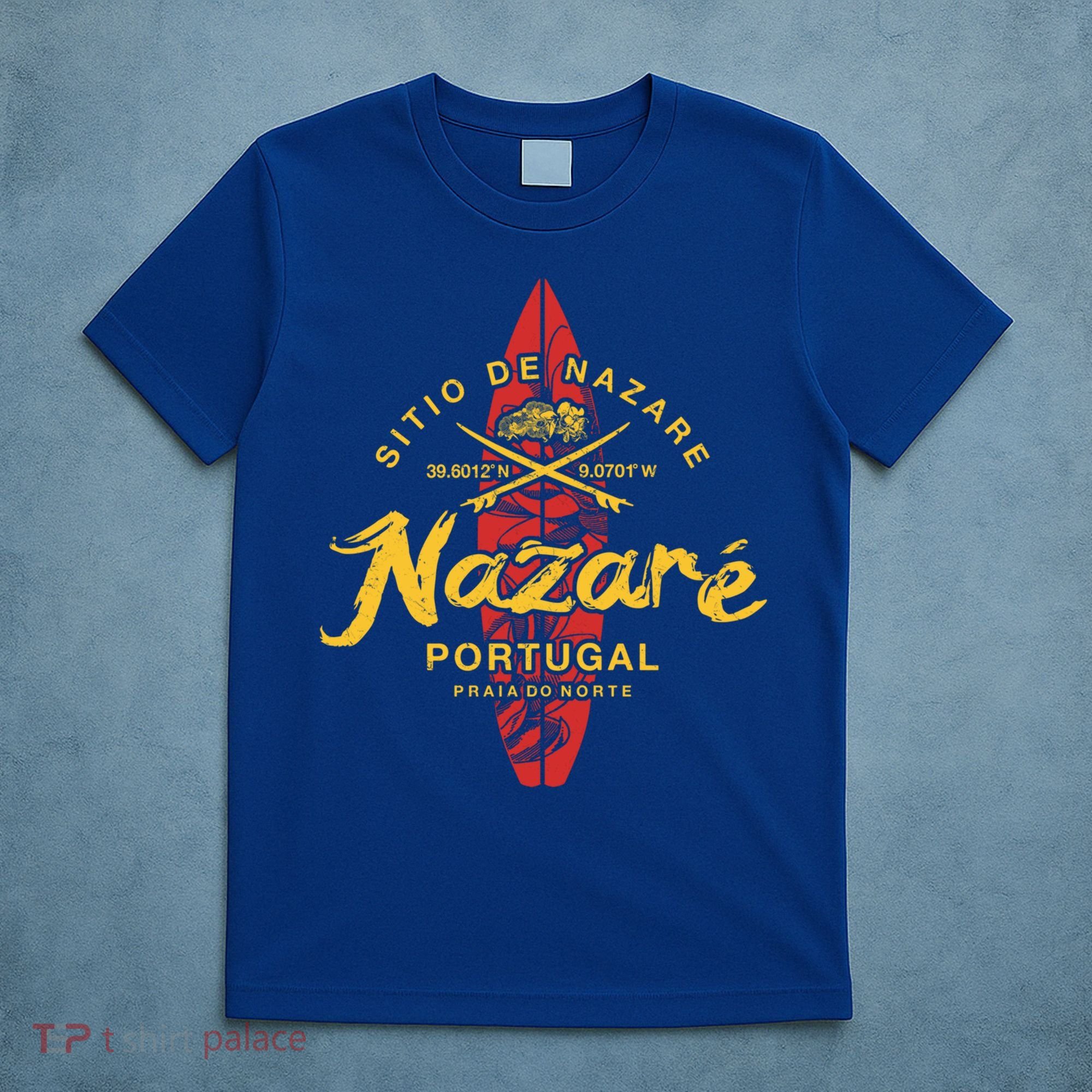 Nazare Portugal Vintage Surfing Gift T-Shirt