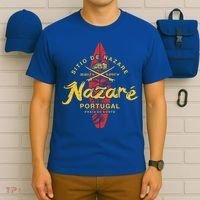 Nazare Portugal Vintage Surfing Gift T-Shirt thumb 6