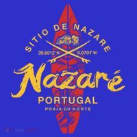 Nazare Portugal Vintage Surfing Gift T-Shirt thumb 7