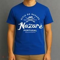 Nazare Portugal Vintage Surfing Gift T-Shirt thumb 3
