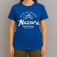 Nazare Portugal Vintage Surfing Gift T-Shirt thumb 4