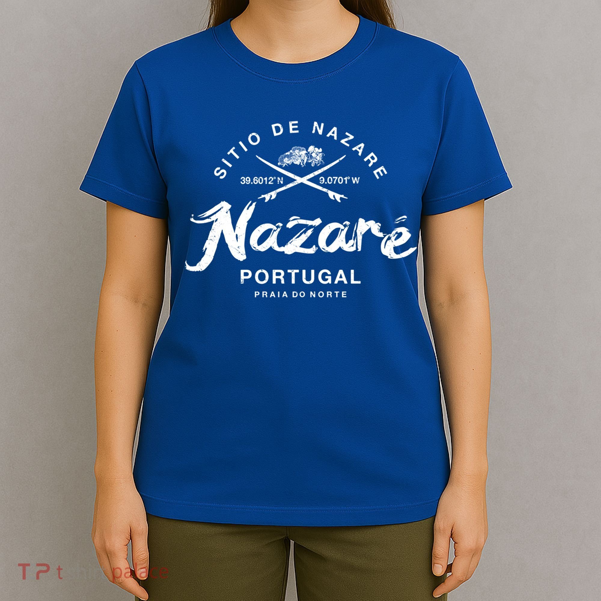 Nazare Portugal Vintage Surfing Gift T-Shirt