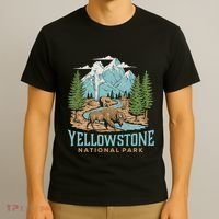 National Park Vintage Wyoming Parks Lover Adventure Outdoors Camping Travel T-Shirt thumb 3