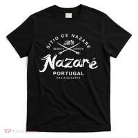 Nazare Portugal Vintage Retro Surfing T-Shirt thumb 0