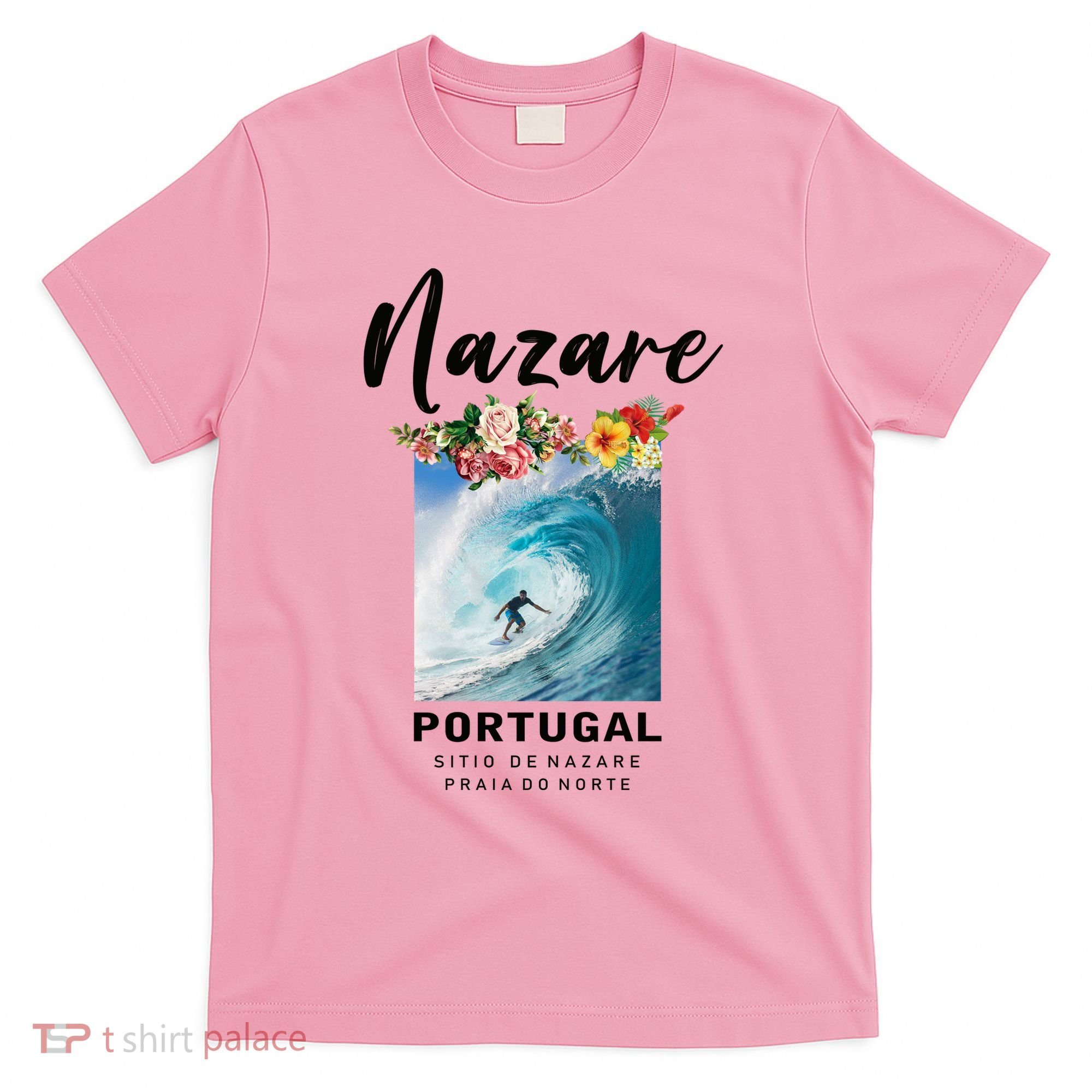 Nazare Portugal Vintage Surfing Cute Gift T-Shirt