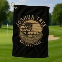 National Park Vacation Joshua Tree Golf Towel thumb 1