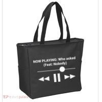 Now Playing Who Asked Feat Nobody Dank Meme Tote Bag thumb 2