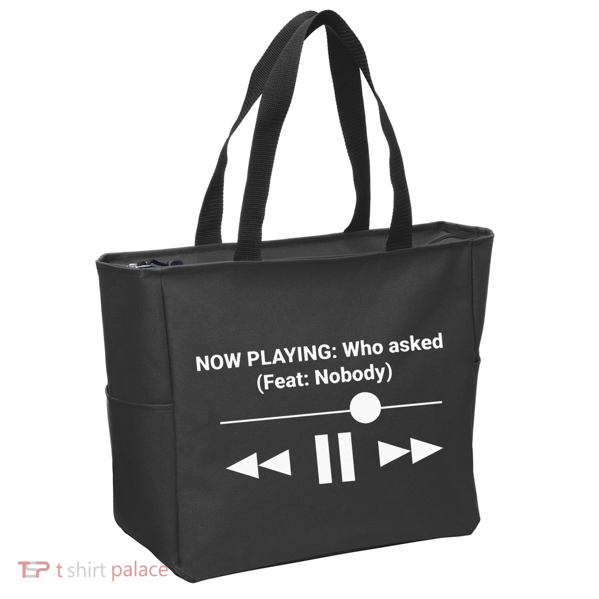 Now Playing Who Asked Feat Nobody Dank Meme Tote Bag