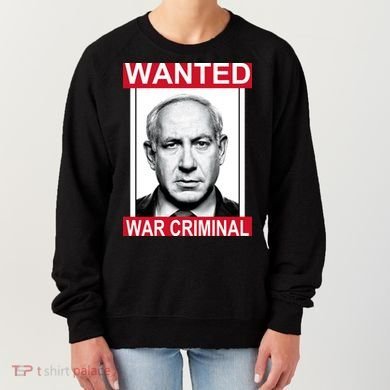 Netanyahu Parody Wanted Poster Bibi Women's Sweatshirt