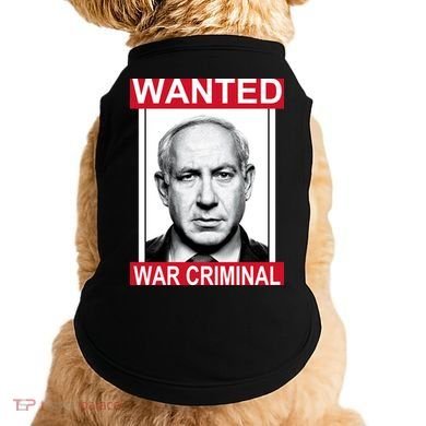Netanyahu Parody Wanted Poster Bibi Doggie Tank